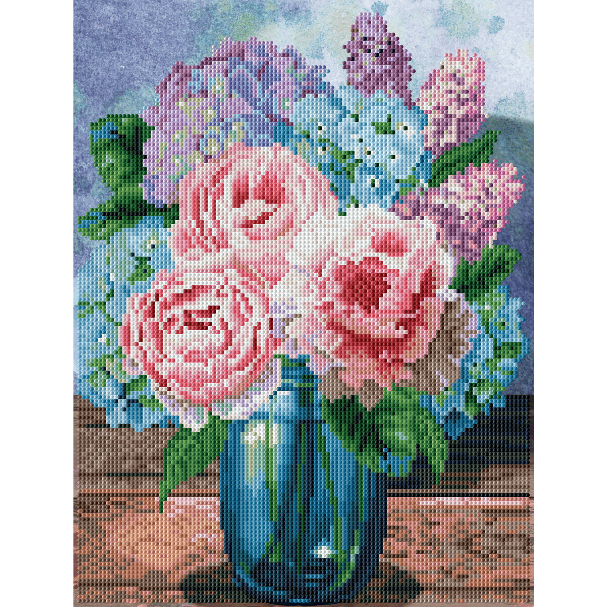 BOUQUET PASTEL (16.4" x 12.45" - 42cm x 32cm) DIAMOND DOTZ