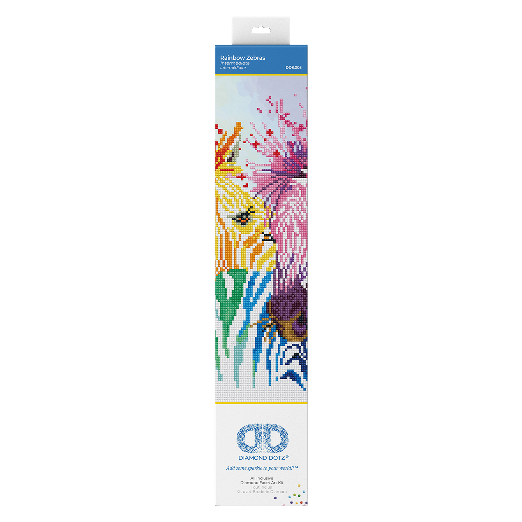 Rainbow Zebras 48x48 DIAMOND DOTZ