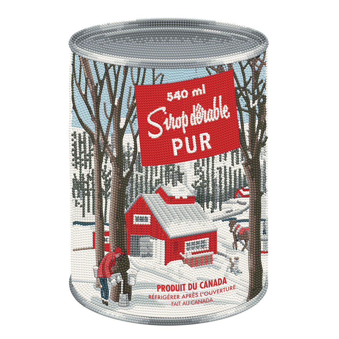 Conserve de sirop d'érable (12" x 16" - 30,5cm x 40,6cm) DIAMOND DOTZ