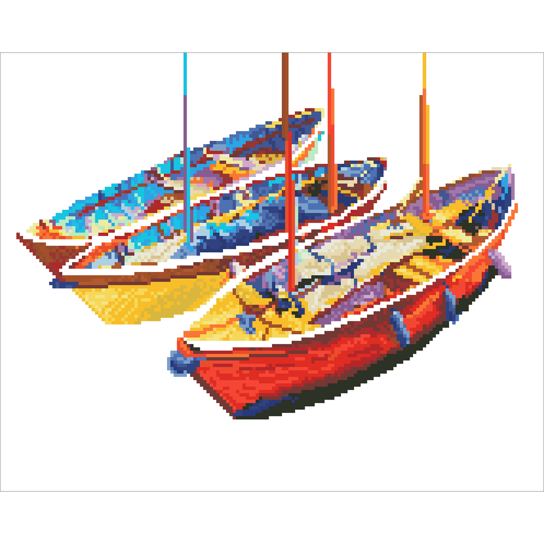 Bateaux de rêve 55X46 DIAMOND DOTZ
