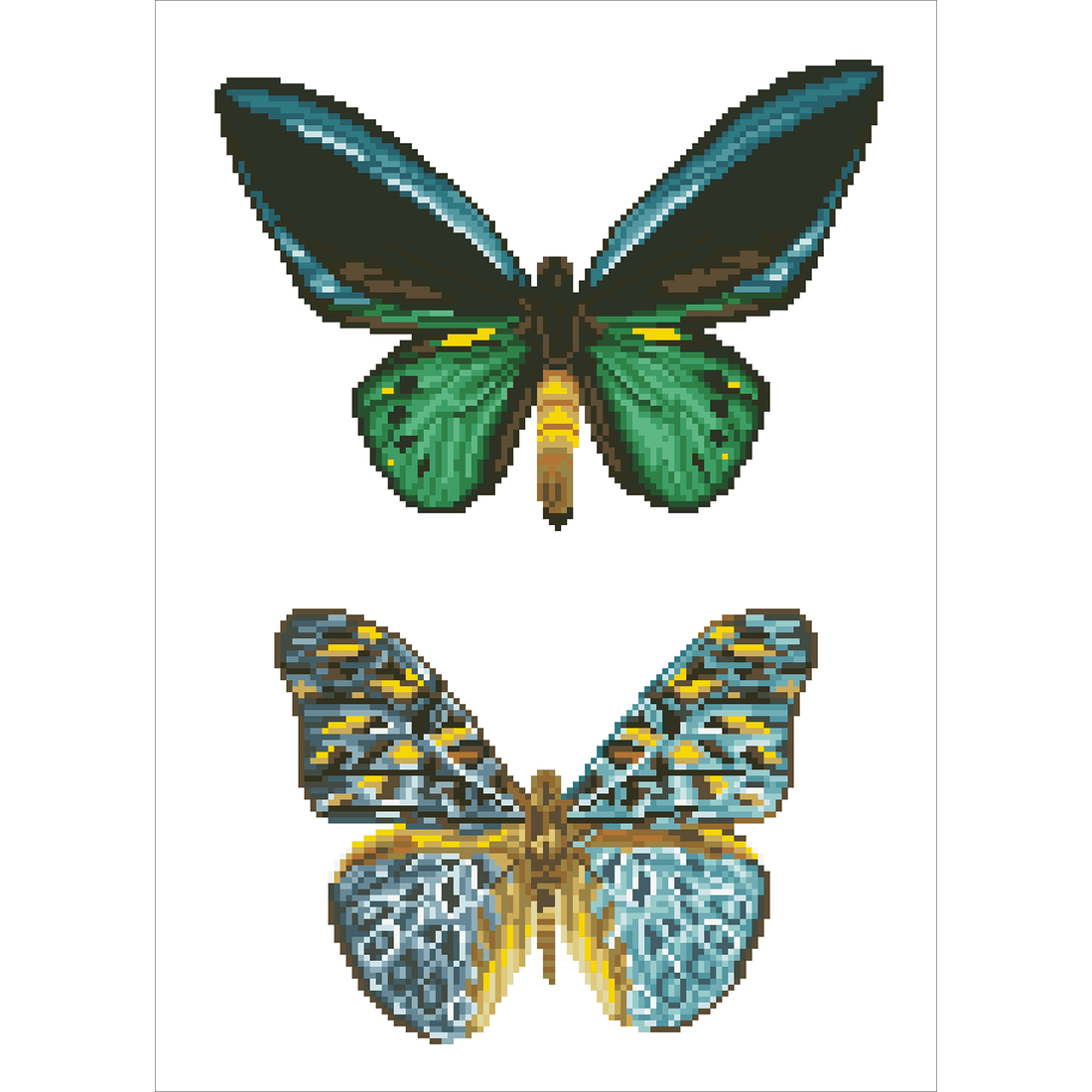 Papillons antiques 45X59.5 DIAMOND DOTZ
