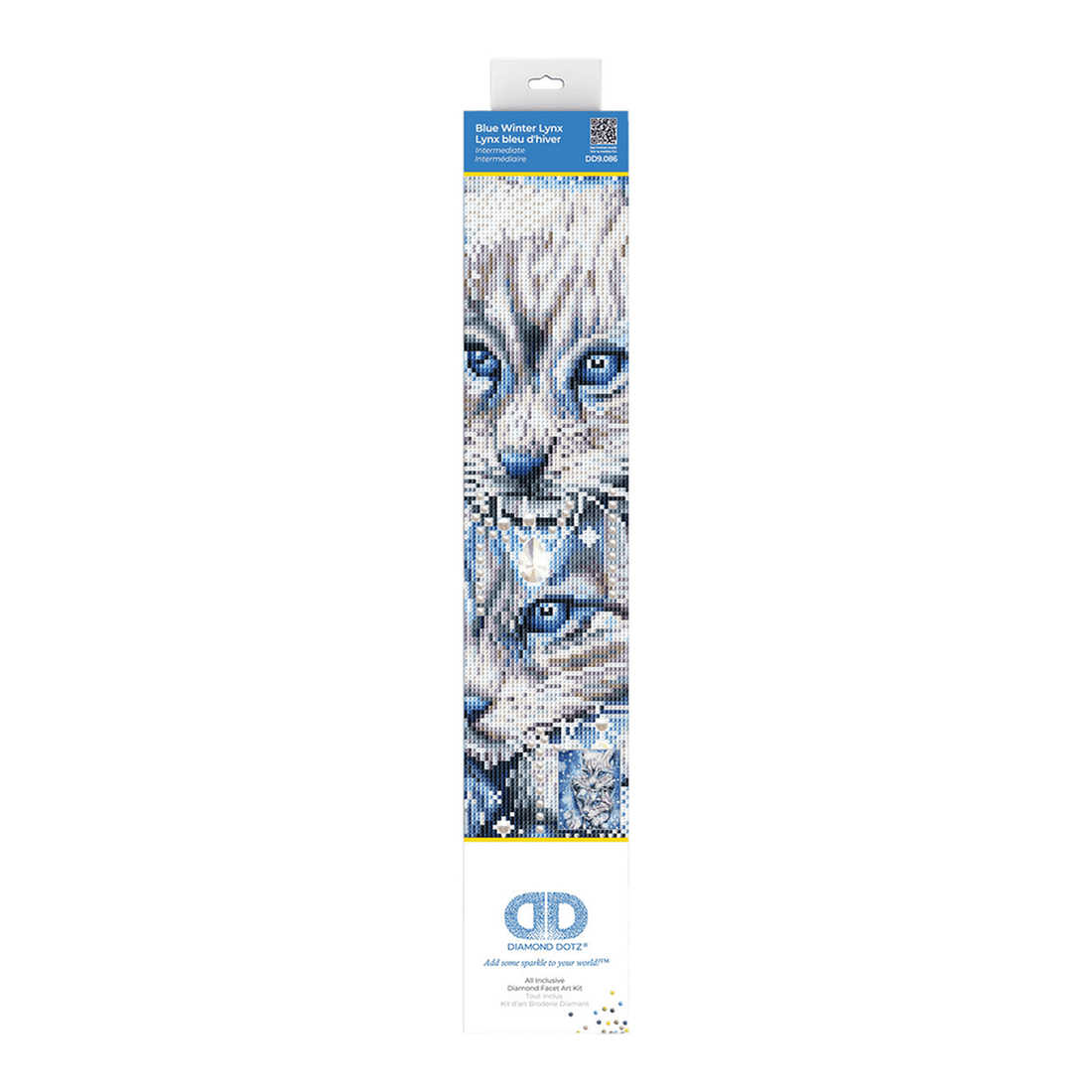 LYNX DE L'HIVER BLEU (17.6 x 13.7 - 45cm x 35cm) DIAMOND DOTZ