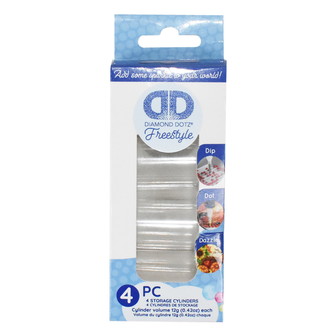 Dotz ® Freestyle Cylindres vides, paquet de 4 DIAMOND DOTZ