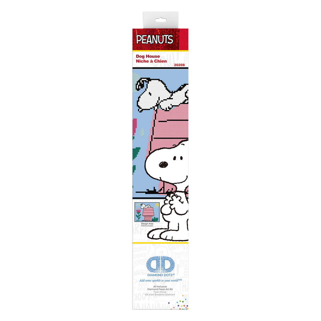 Niche pour chien Peanuts (47,37Cm X 38,48Cm) DIAMOND DOTZ