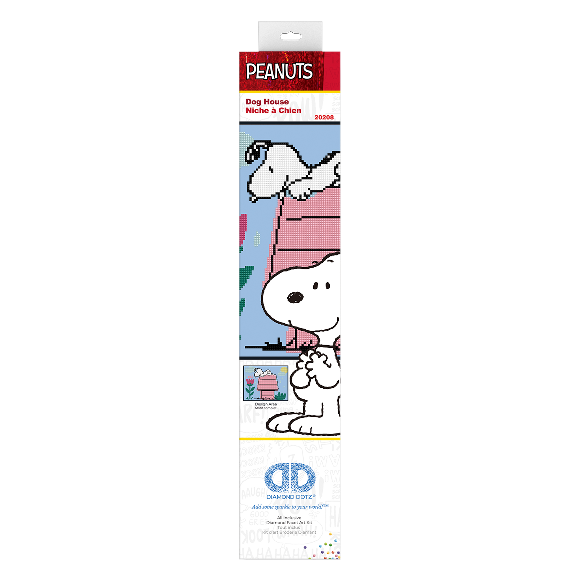 Niche pour chien Peanuts (47,37Cm X 38,48Cm) DIAMOND DOTZ