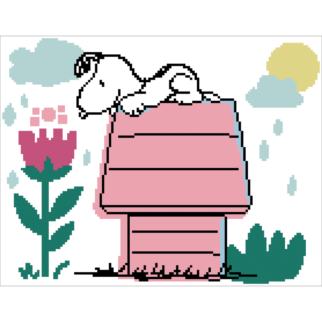 Niche pour chien Peanuts (47,37Cm X 38,48Cm) DIAMOND DOTZ