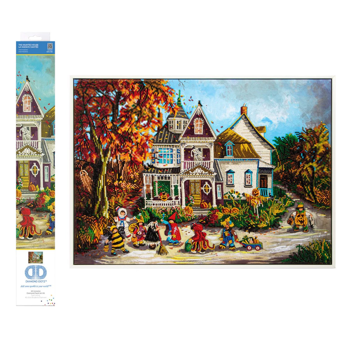 PAULINE PAQUIN - LA MAISON HANTÉE (28" x 20" - 71cm x 51cm) DIAMOND DOTZ