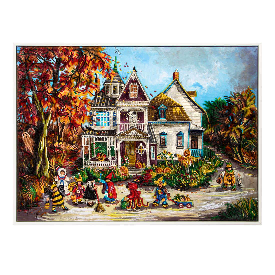 PAULINE PAQUIN - LA MAISON HANTÉE (28" x 20" - 71cm x 51cm) DIAMOND DOTZ