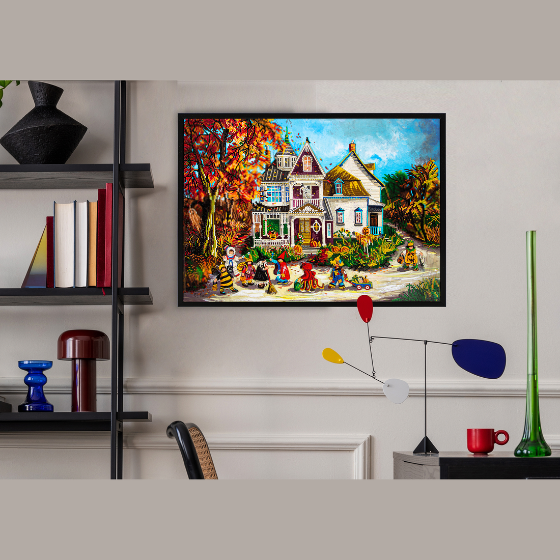 PAULINE PAQUIN - LA MAISON HANTÉE (28" x 20" - 71cm x 51cm) DIAMOND DOTZ