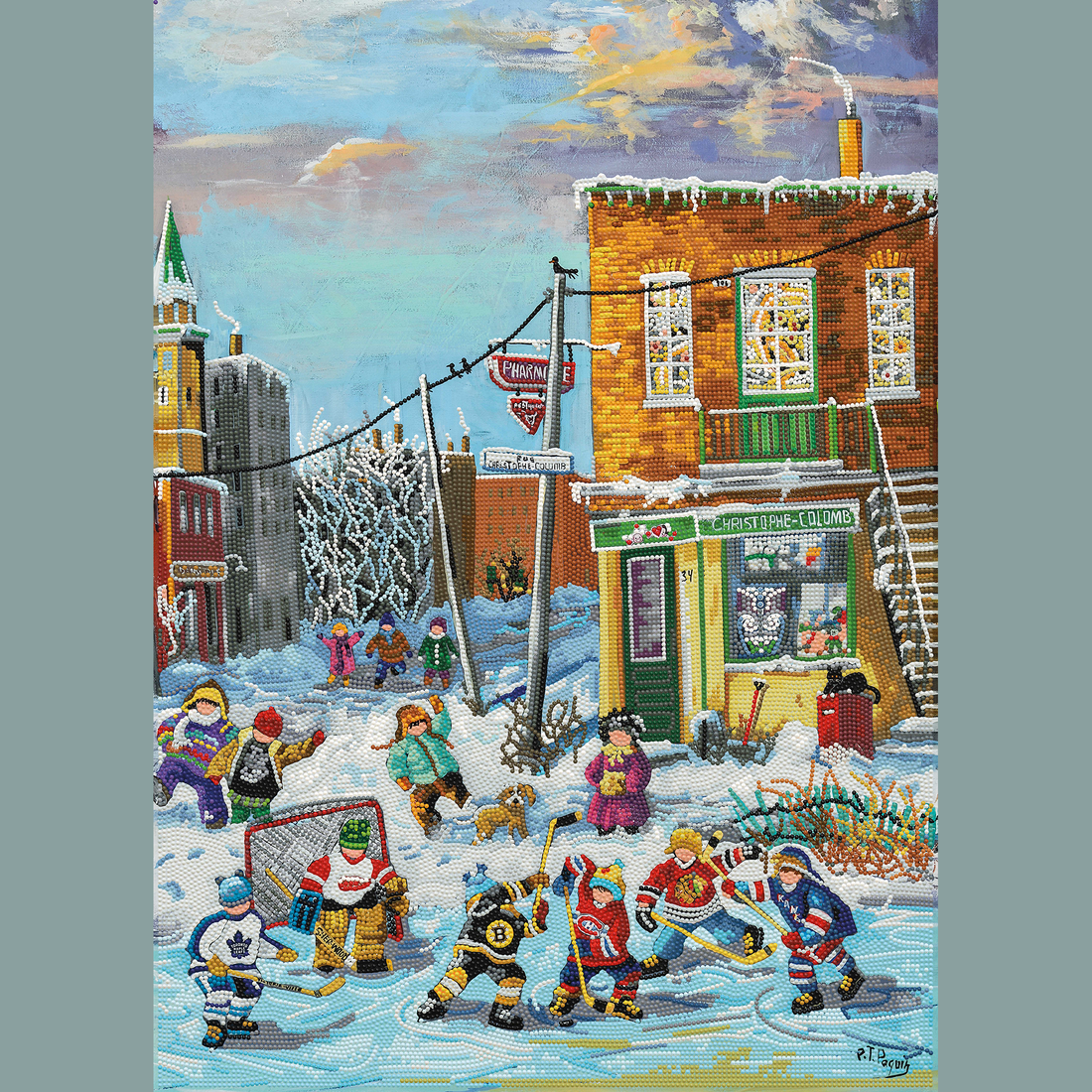 PAULINE PAQUIN - LA RUELLE DES RÊVES (28" x 20" - 71cm x 51cm) DIAMOND DOTZ