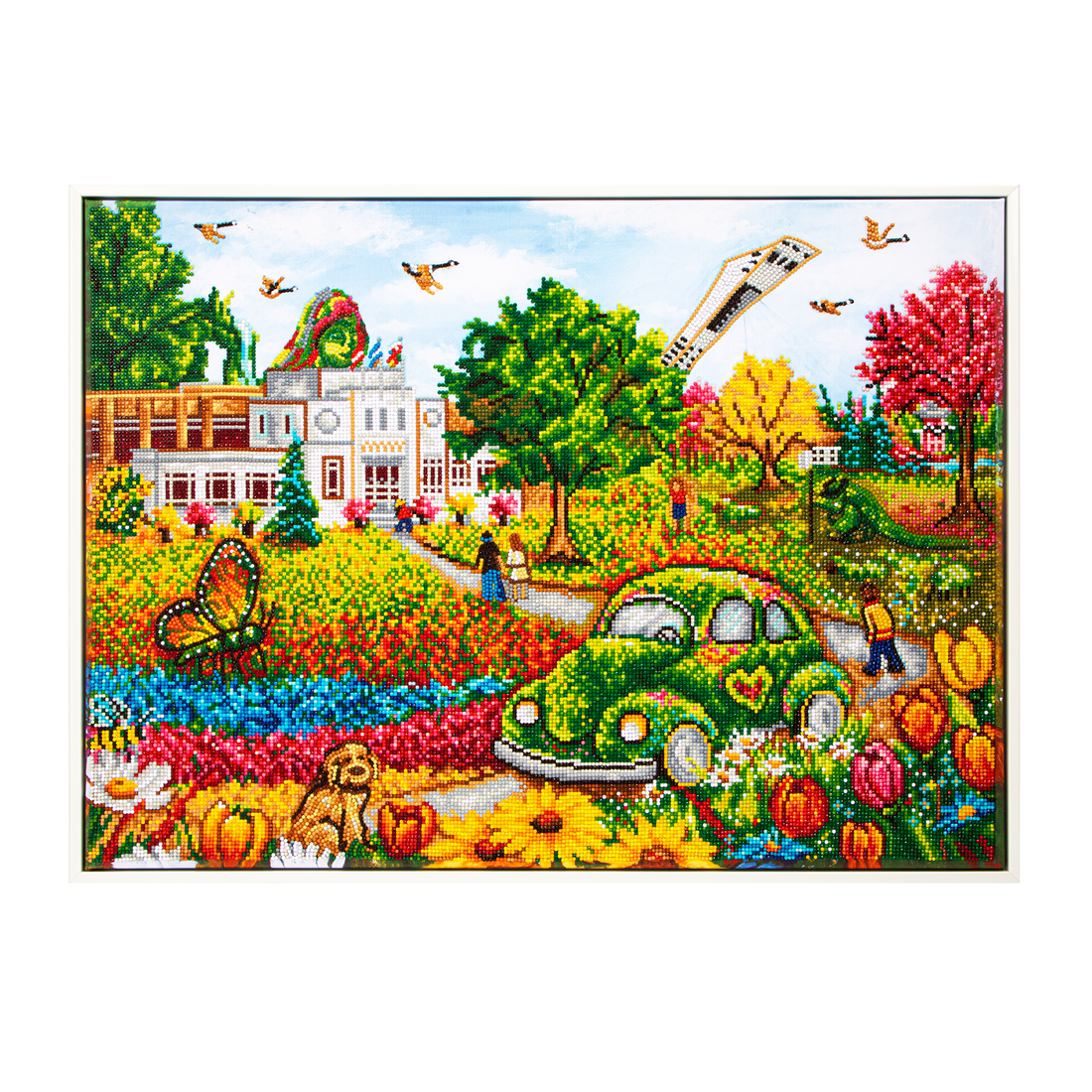 CHRISTINE GENEST - LE JARDIN BOTANIQUE (28" x 20" - 71cm x 51cm) DIAMOND DOTZ
