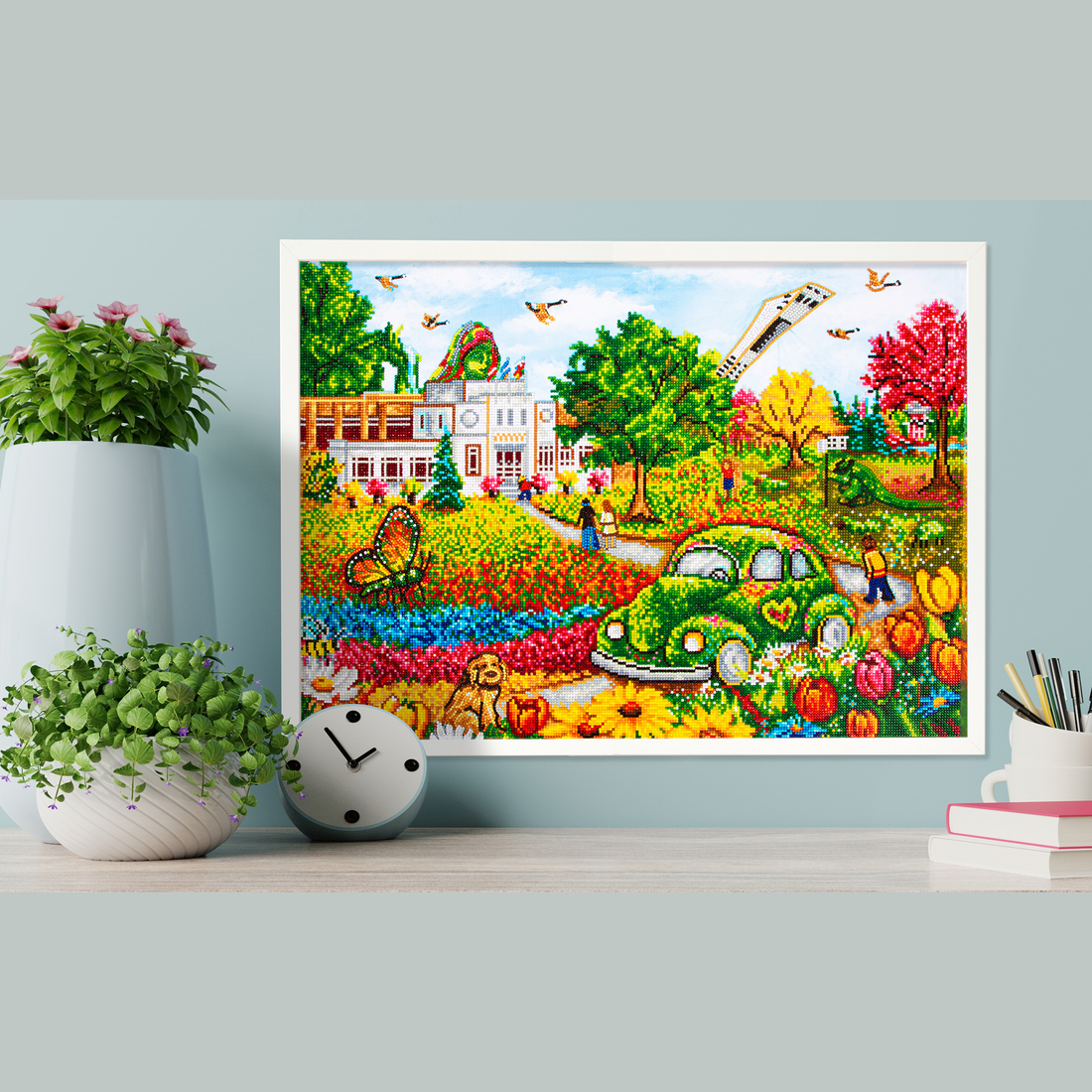 CHRISTINE GENEST - LE JARDIN BOTANIQUE (28" x 20" - 71cm x 51cm) DIAMOND DOTZ