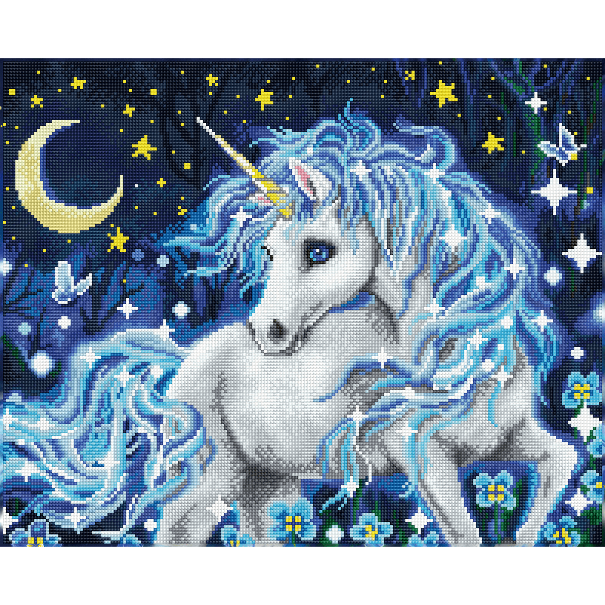 Licorne clair de lune 50X60 DIAMOND DOTZ