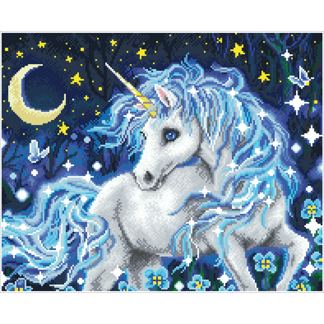 Licorne clair de lune 50X60 DIAMOND DOTZ