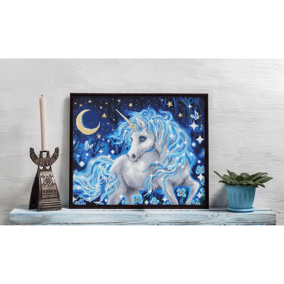 Licorne clair de lune 50X60 DIAMOND DOTZ