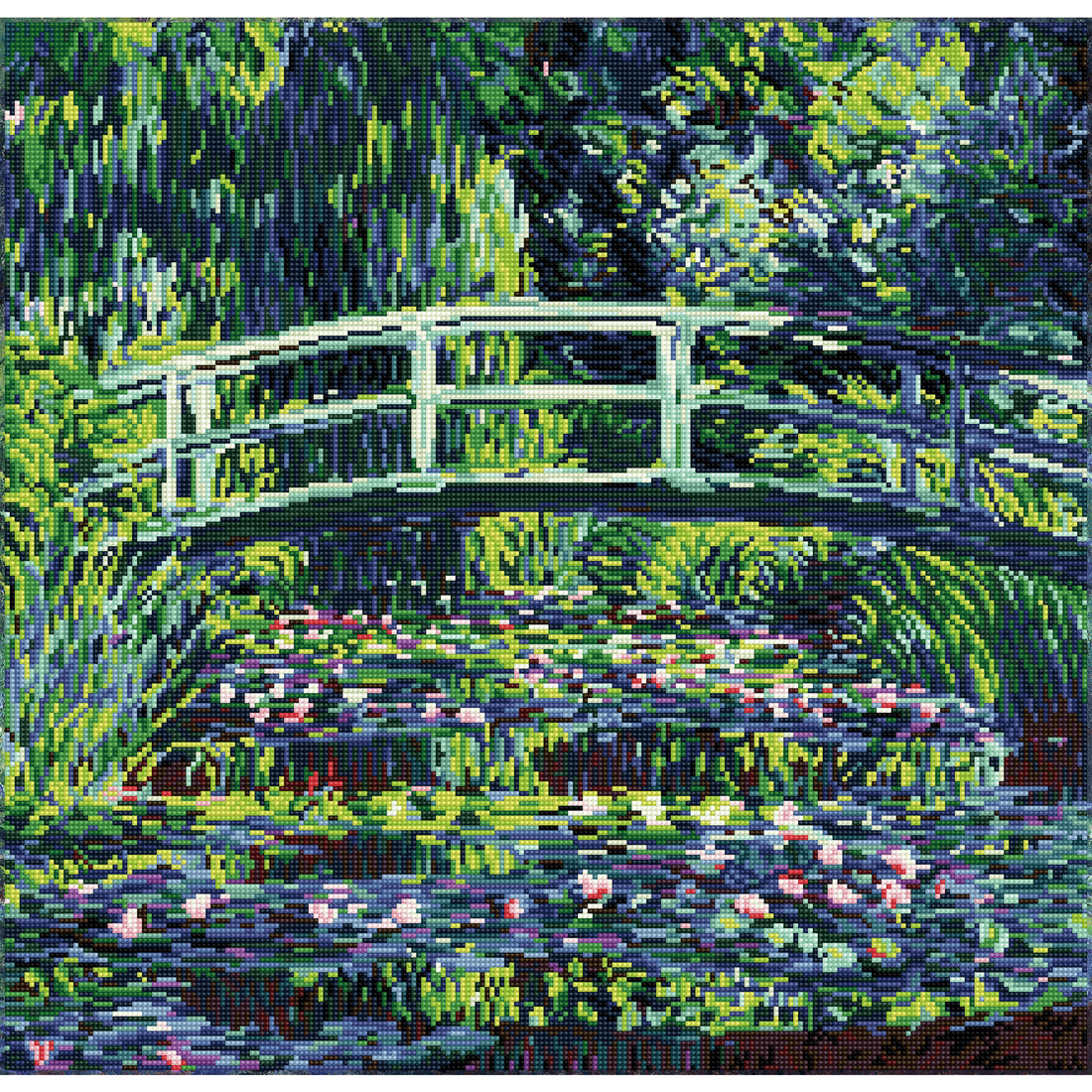 Nymphéas et Pont Japonais (Monet)  65x67 DIAMOND DOTZ
