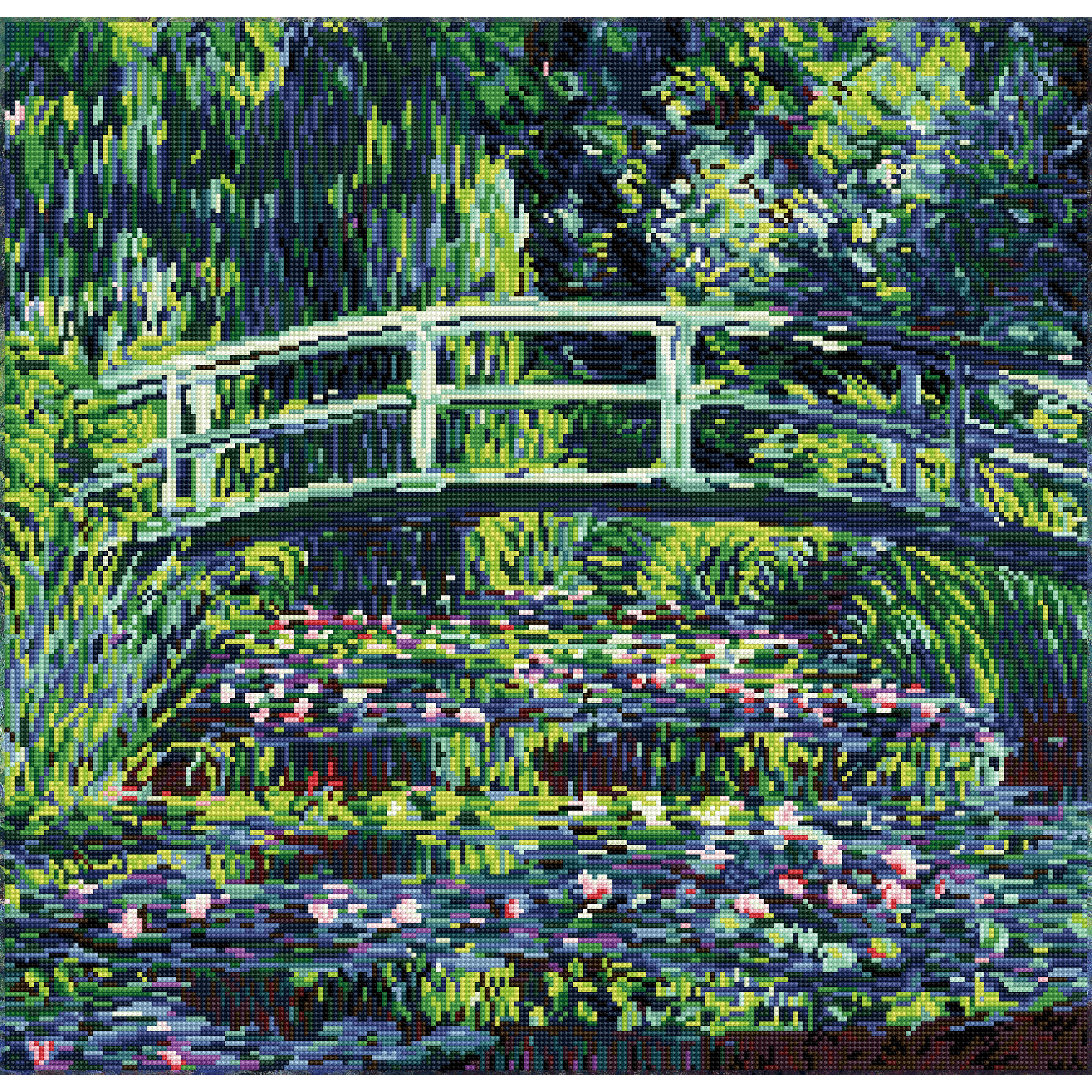 Nymphéas et Pont Japonais (Monet)  65x67 DIAMOND DOTZ