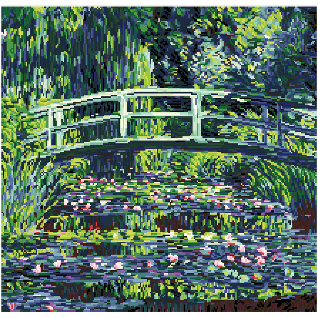 Nymphéas et Pont Japonais (Monet)  65x67 DIAMOND DOTZ