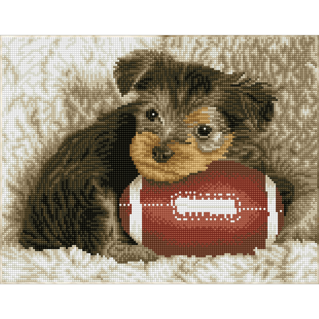 Footy Chiot 49X40 DIAMOND DOTZ
