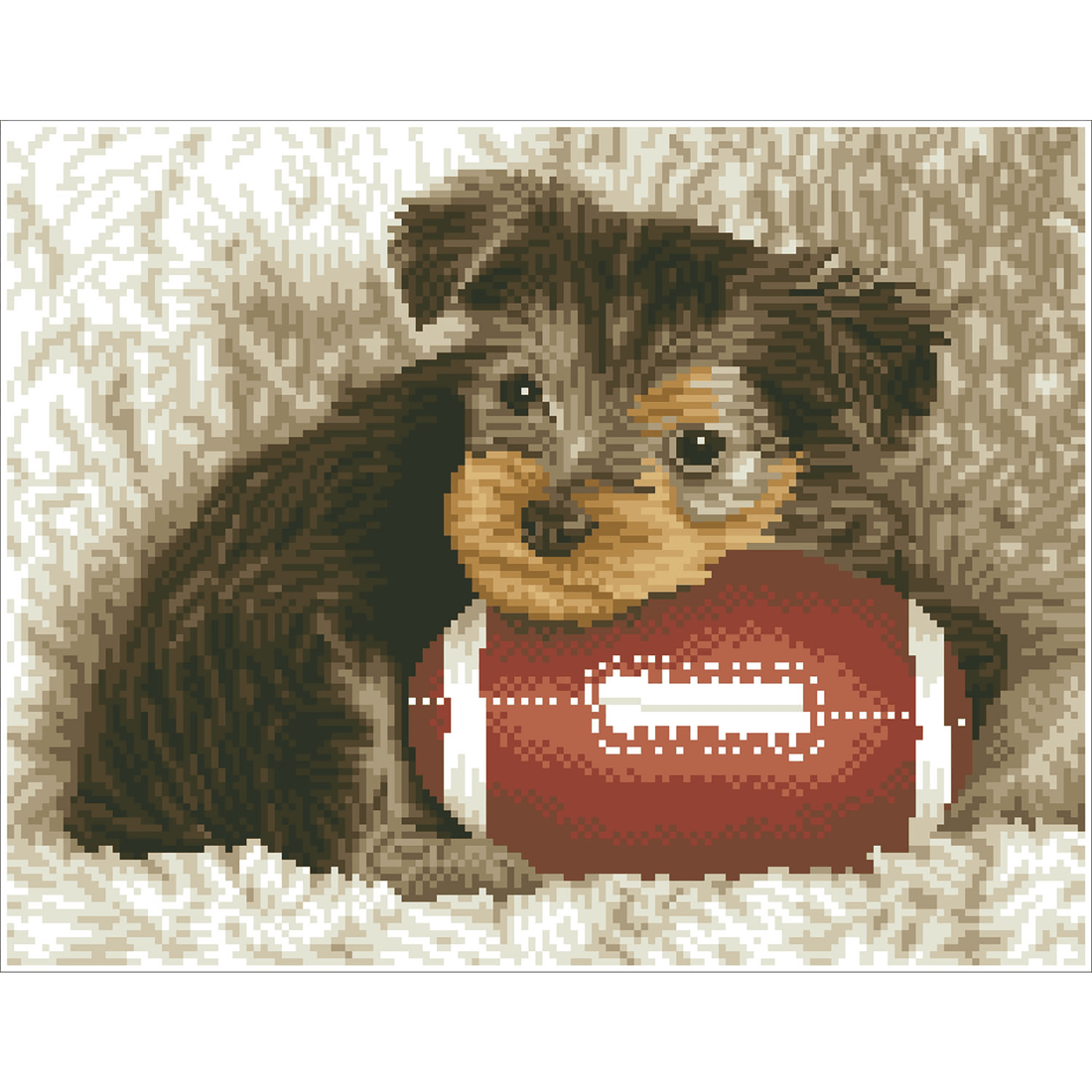 Footy Chiot 49X40 DIAMOND DOTZ