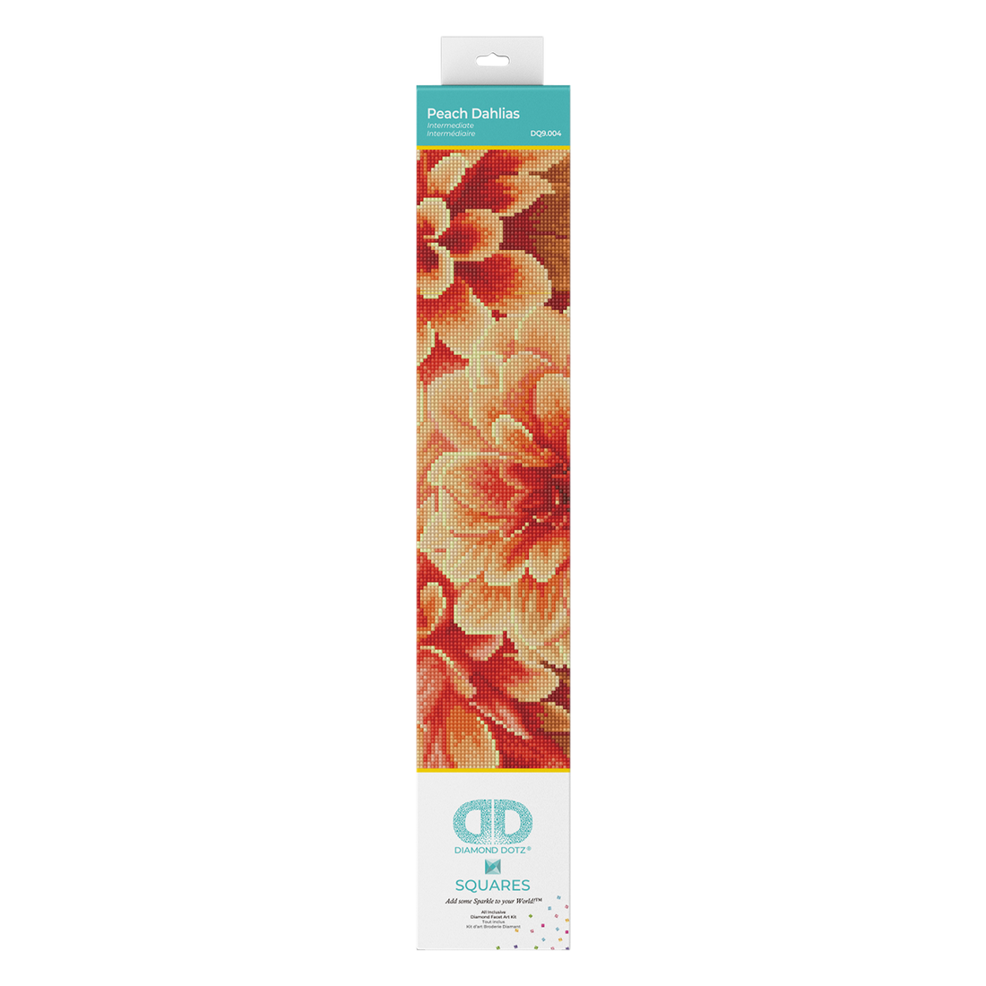 Dahlias Pêche 53X43 DIAMOND DOTZ