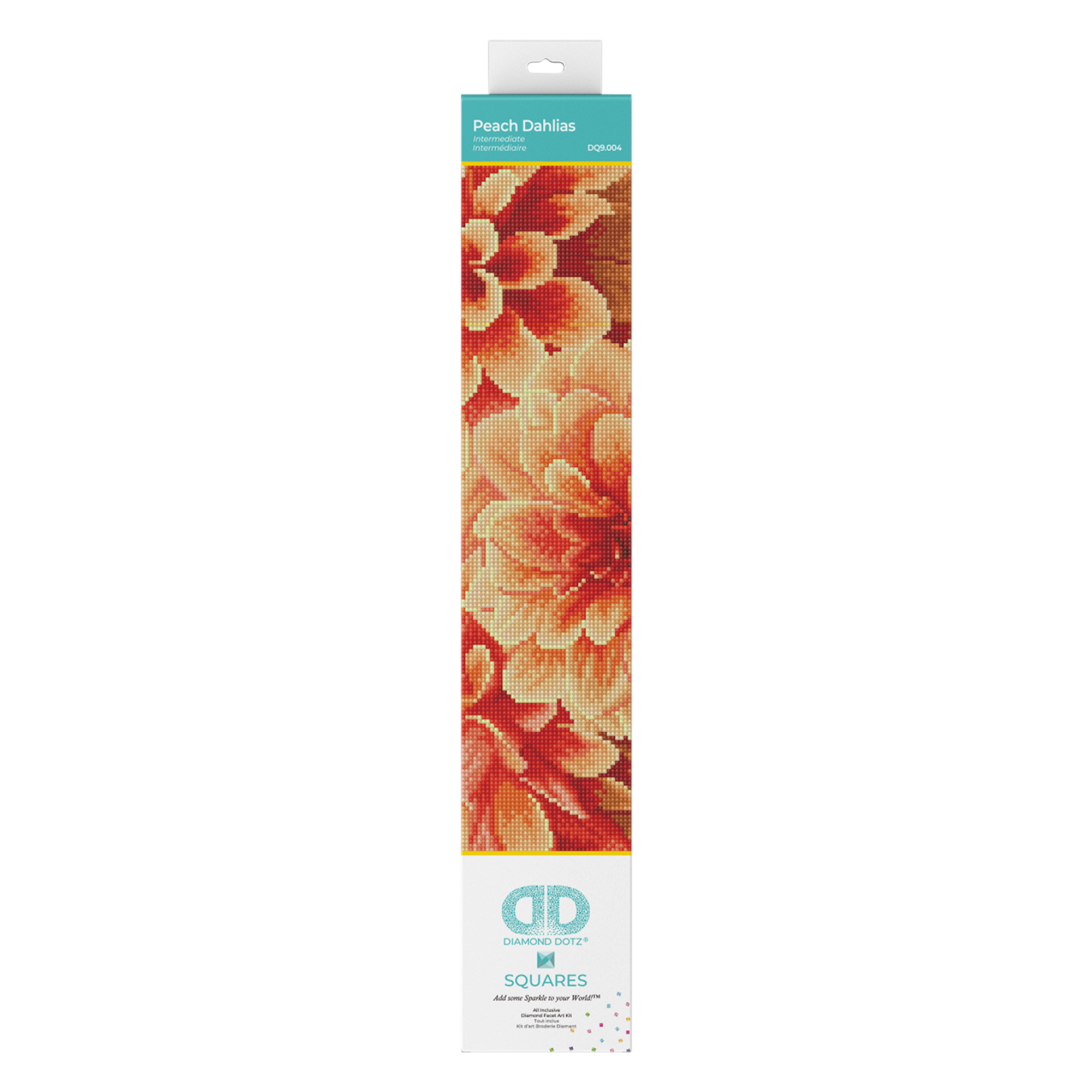 Dahlias Pêche 53X43 DIAMOND DOTZ