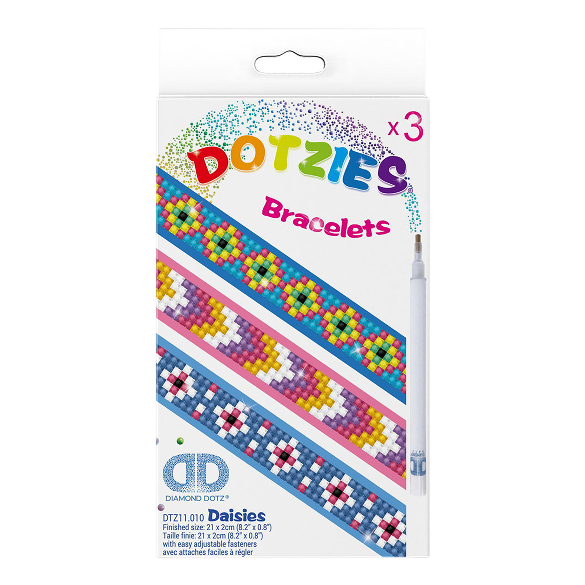 Dotzies Bracelets (3)Daisies 21x2 DIAMOND DOTZ