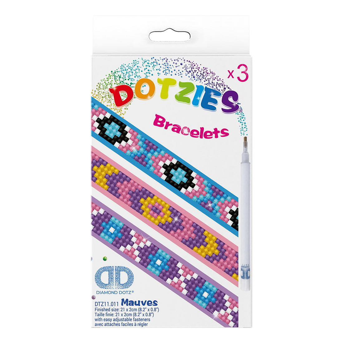 Dotzies Bracelets (3)Violets 21x2 DIAMOND DOTZ