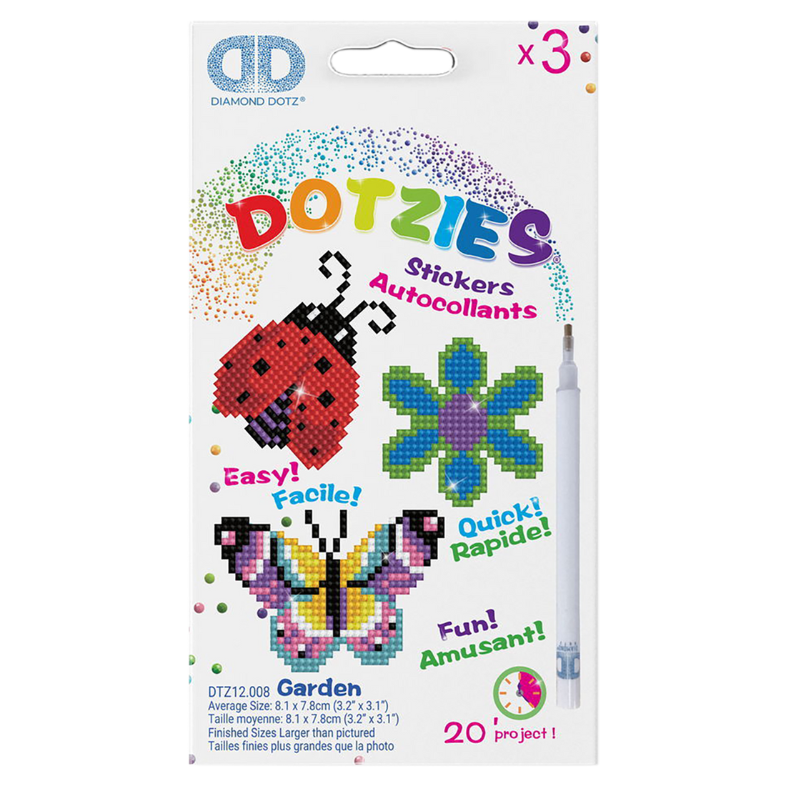 Dotzies Collants(3) Jardin 18x10 DIAMOND DOTZ