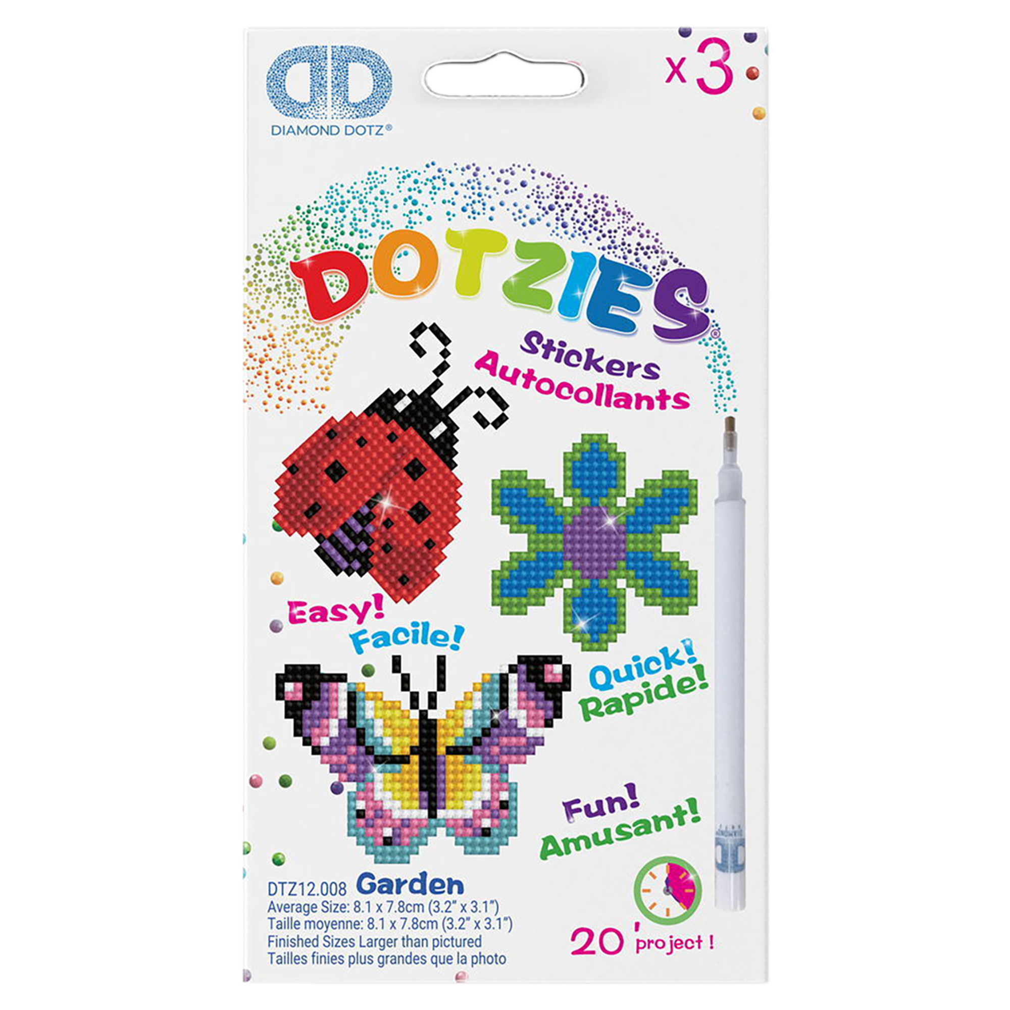 Dotzies Collants(3) Jardin 18x10 DIAMOND DOTZ