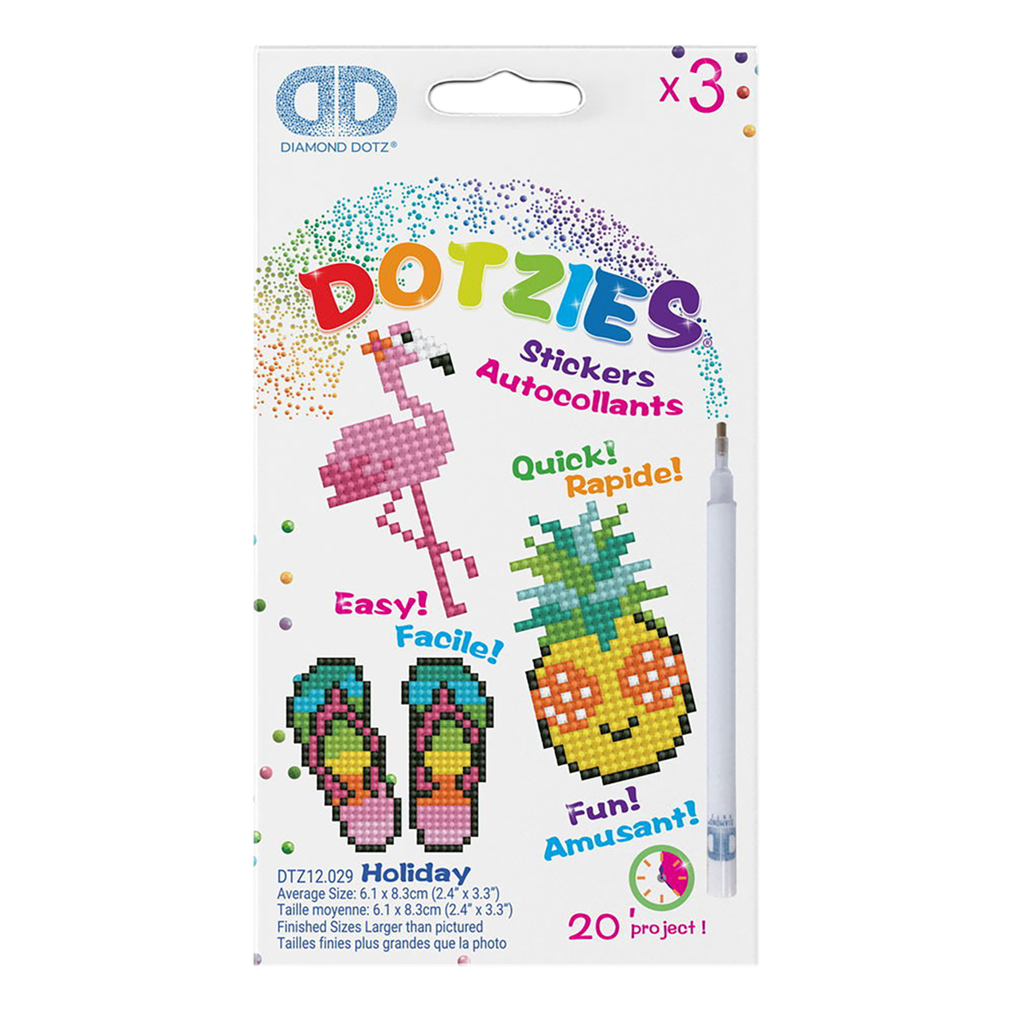 Dotzies Collants (3)Vacances 18x10 DIAMOND DOTZ