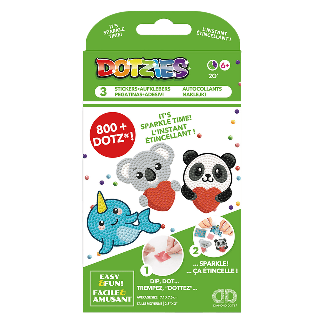 Dotzies Stickers(3) Love you 7,1x7,6 DIAMOND DOTZ