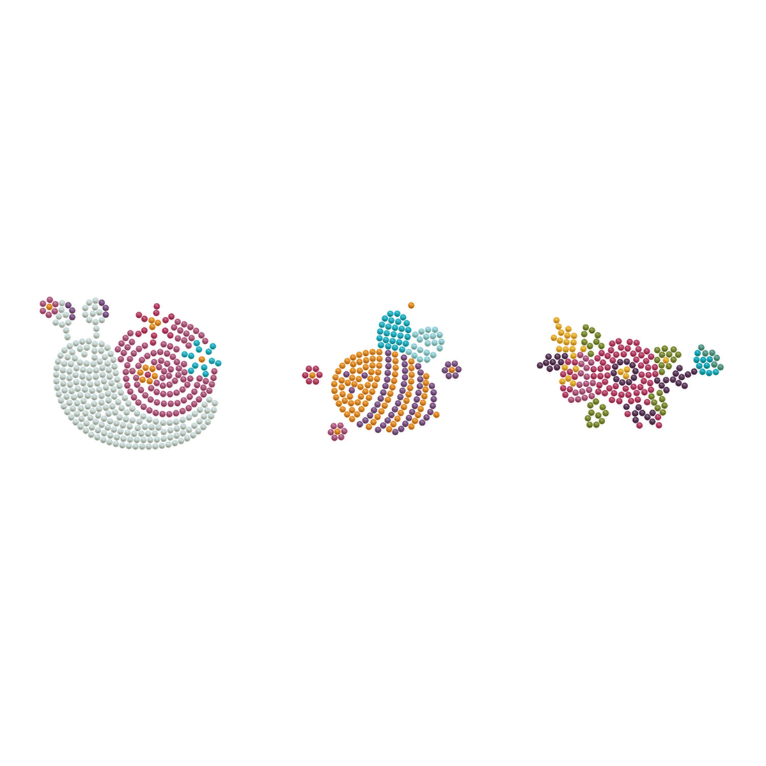 Dotzies Stickers(3) Garden friends 9,6x7,3 DIAMOND DOTZ