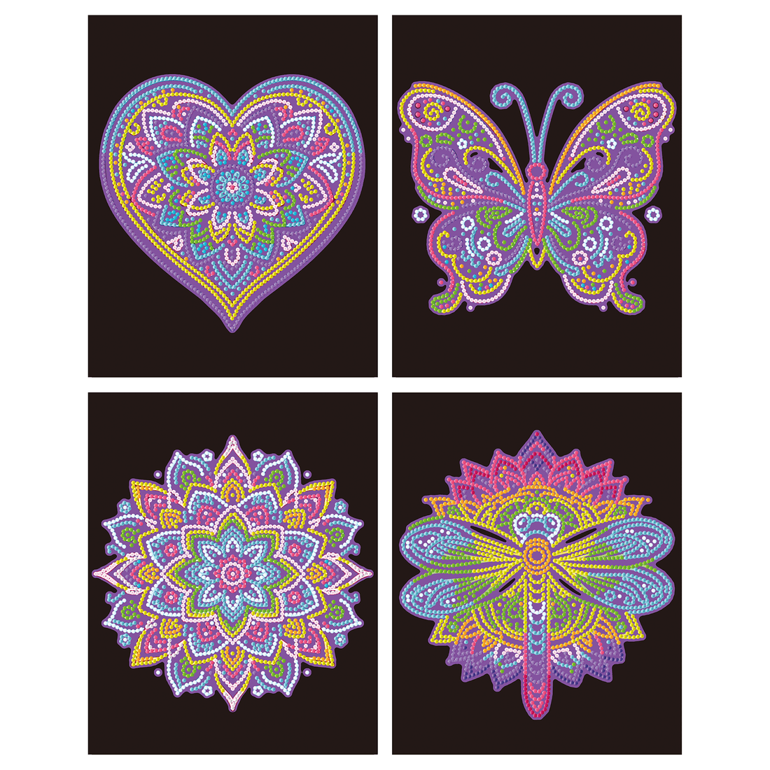 DOTZIES FLOCK - NEON MANDALAS DIAMOND DOTZ