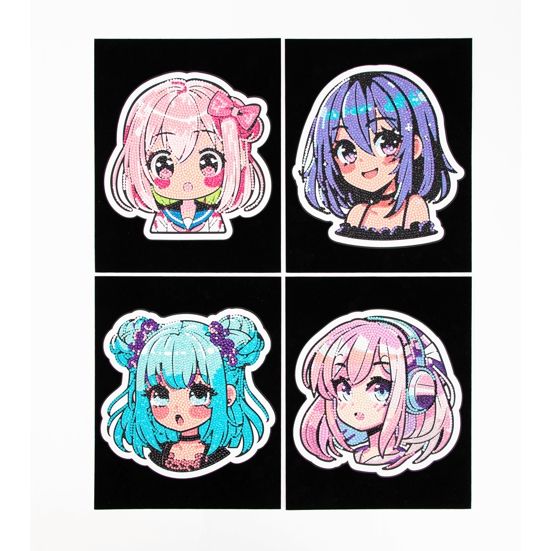 DOTZIES FLOCK - NEON ANIME GIRLS DIAMOND DOTZ