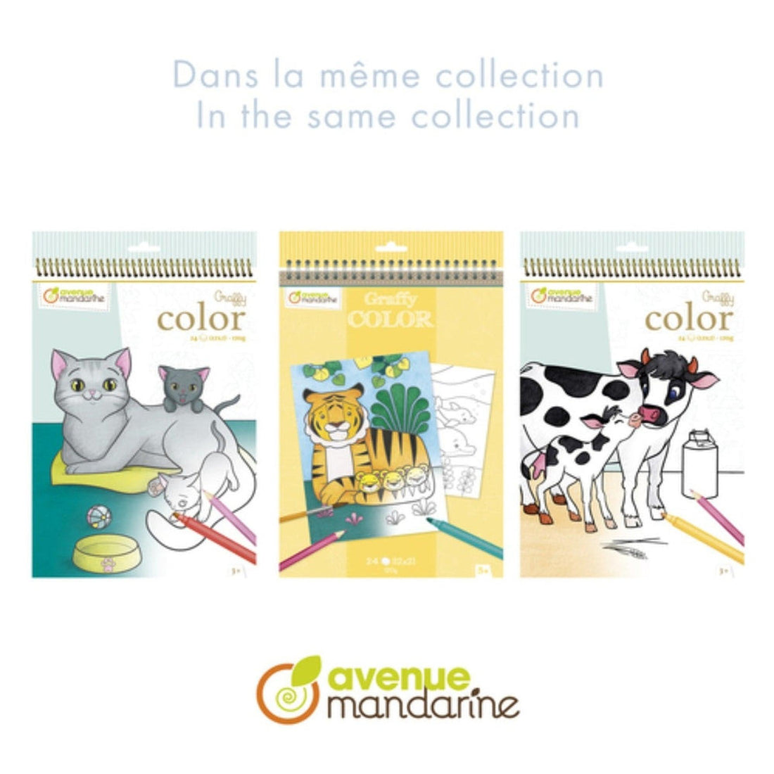 Graffy Color, Maman et Bébé Animaux Domestiques MY MANDARINE