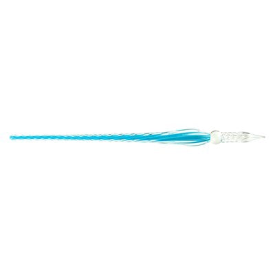Stylo En Verre Torsadé - Bleu Azur 19 Cm J.HERBIN