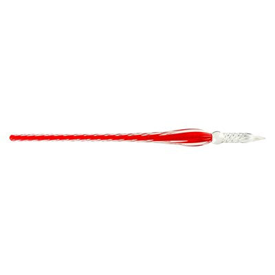 Stylo En Verre Torsadé - Rouge Caroubier 18 Cm J.HERBIN