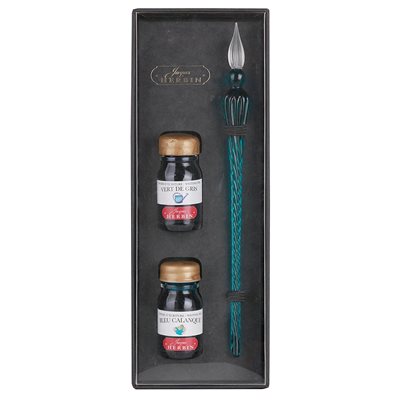 Ensemble De 2 Encres D'écriture (Bleu Calanque, Vert De Gris) J.HERBIN