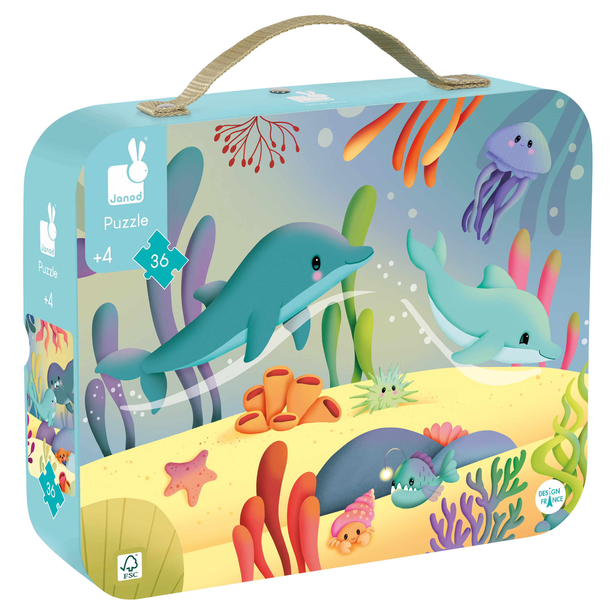 PZ36: PUZZLE FRISE - LES ANIMAUX MARINS JANOD
