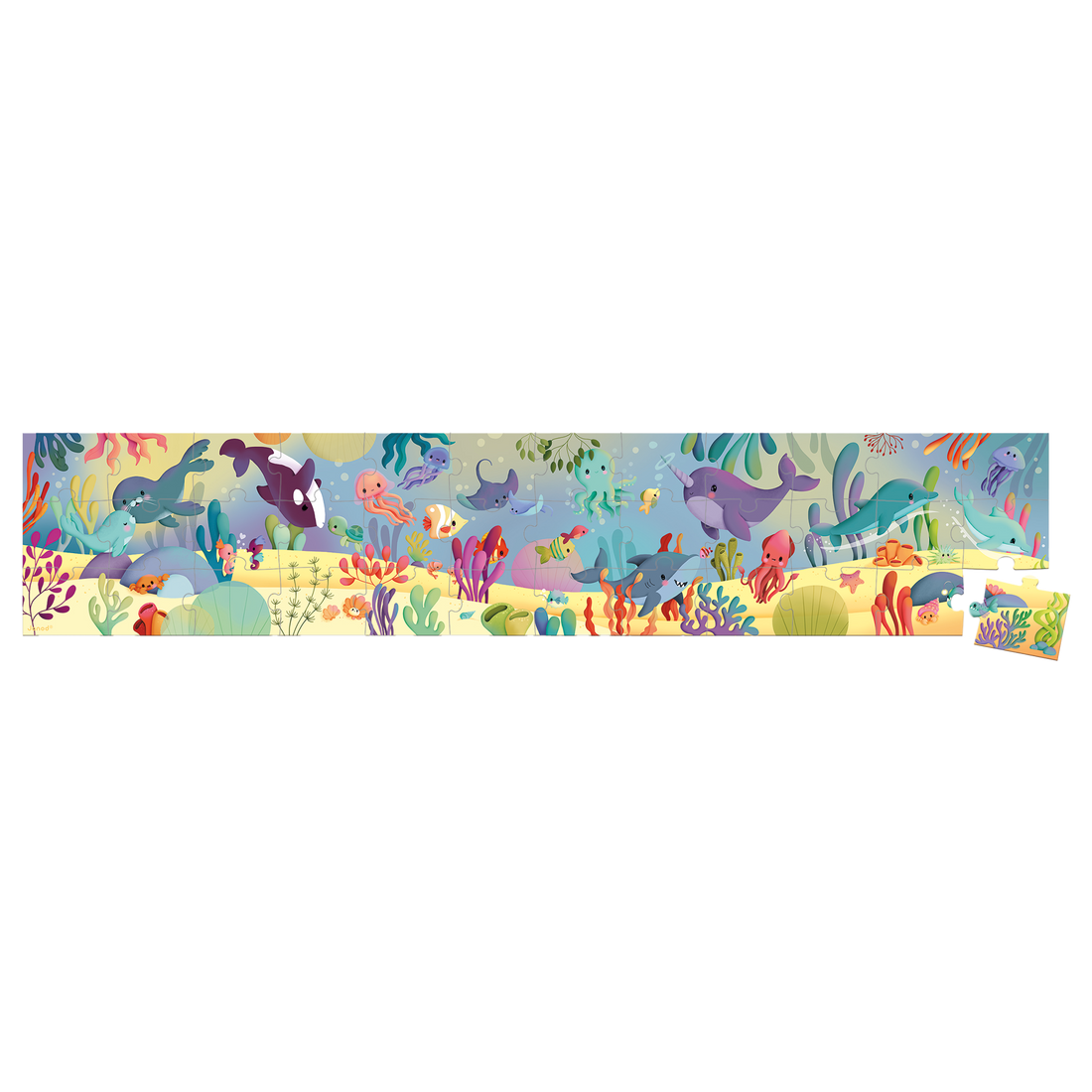 PZ36: PUZZLE FRISE - LES ANIMAUX MARINS JANOD
