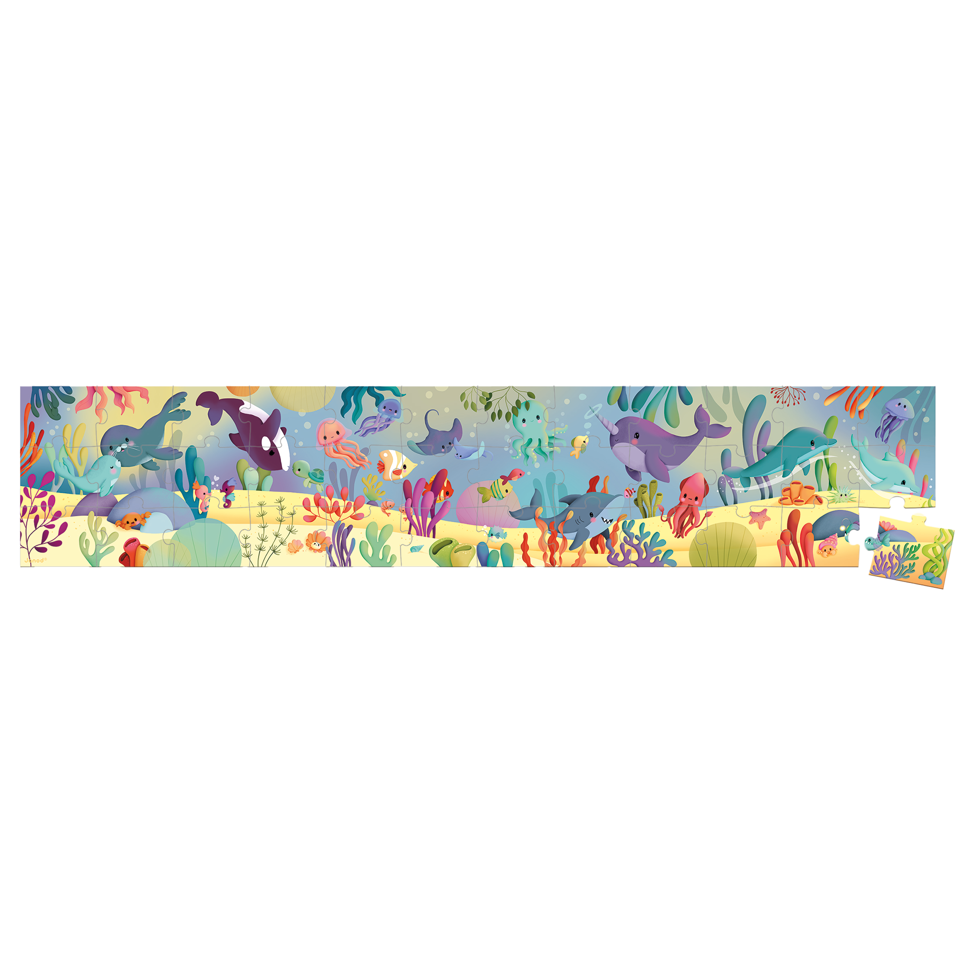 PZ36: PUZZLE FRISE - LES ANIMAUX MARINS JANOD