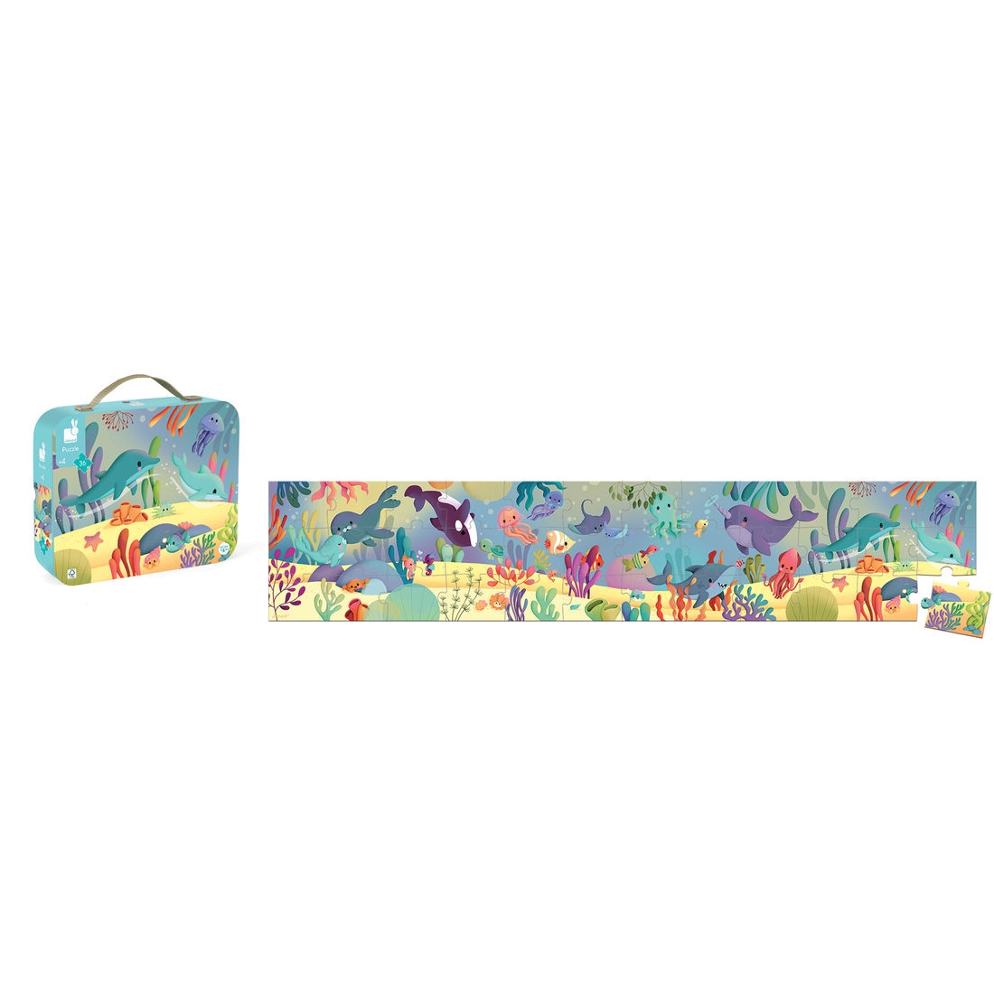 PZ36: PUZZLE FRISE - LES ANIMAUX MARINS JANOD