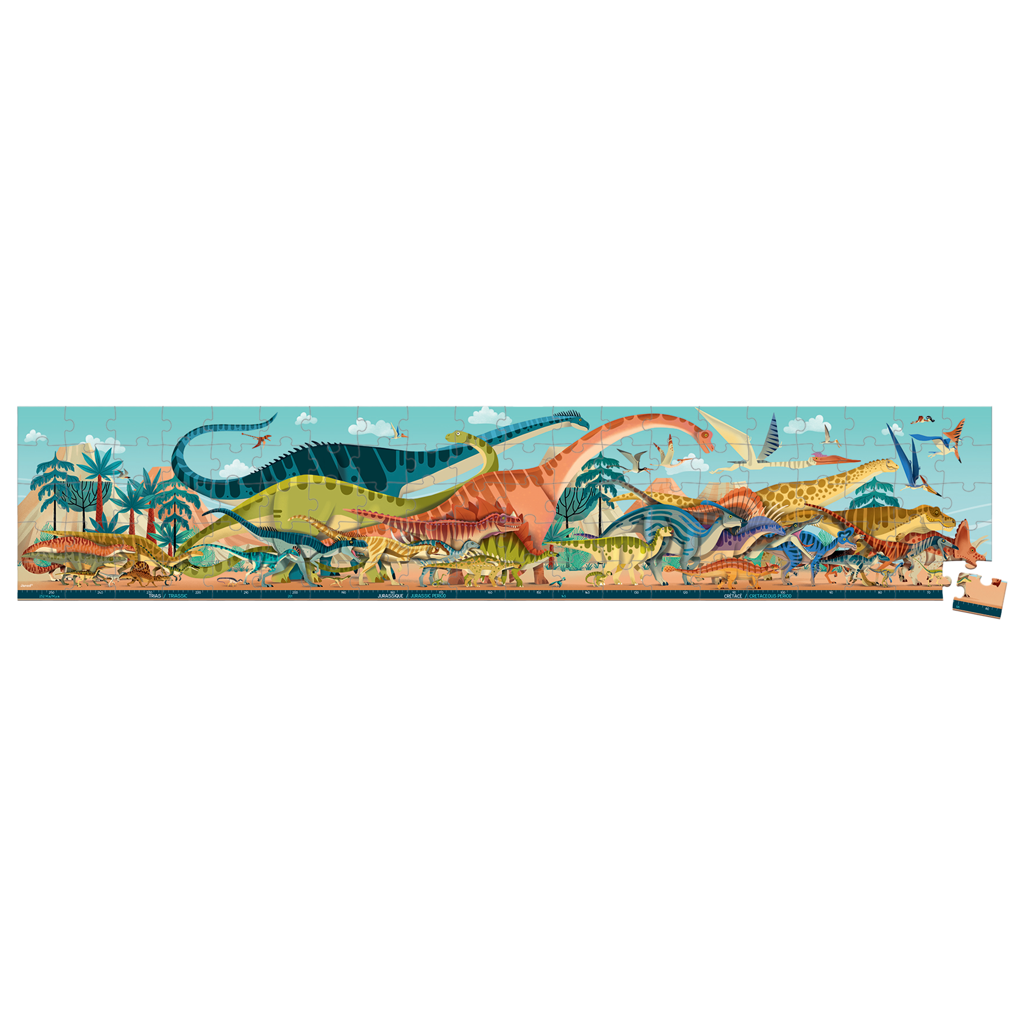 PZ100: PANORAMIQUE DINOSAURES JANOD PUZZLES