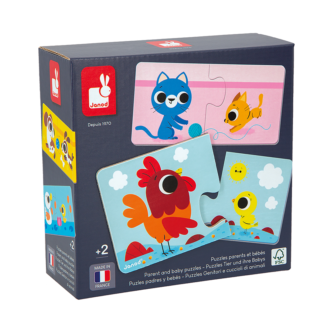 CASSE-TÊTES - LES ANIMAUX ET LEURS PETITS JANOD PUZZLES