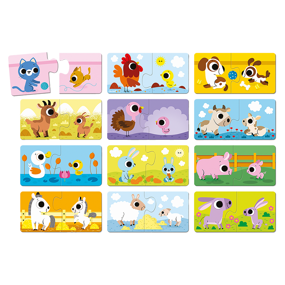 CASSE-TÊTES - LES ANIMAUX ET LEURS PETITS JANOD PUZZLES