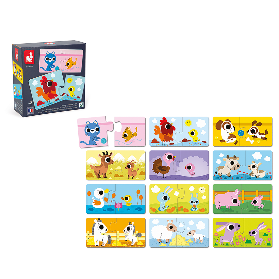 CASSE-TÊTES - LES ANIMAUX ET LEURS PETITS JANOD PUZZLES