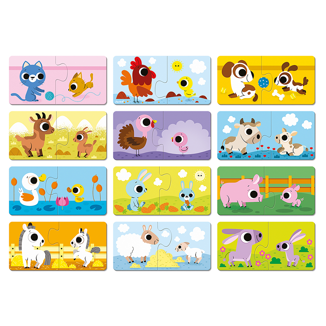 CASSE-TÊTES - LES ANIMAUX ET LEURS PETITS JANOD PUZZLES