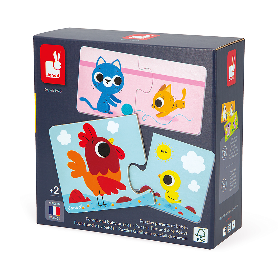 CASSE-TÊTES - LES ANIMAUX ET LEURS PETITS JANOD PUZZLES