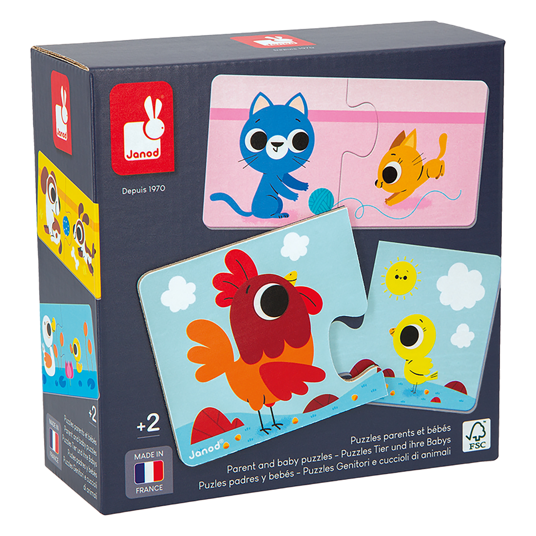 CASSE-TÊTES - LES ANIMAUX ET LEURS PETITS JANOD PUZZLES
